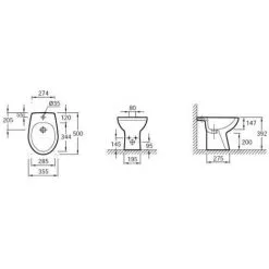 Jacob Delafon - Bidet à Poser Brive -JACOB DELAFON Soldes 2022 100759 3