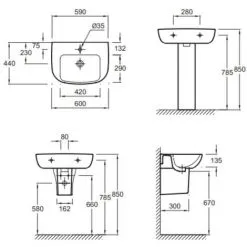 Jacob Delafon - Lavabo Lavabo Odeon Up -JACOB DELAFON Soldes 2022 100762 3