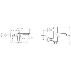 Jacob Delafon - Mitigeur Bain Douche Mural Aleo+ Chrome -JACOB DELAFON Soldes 2022 11322434 3
