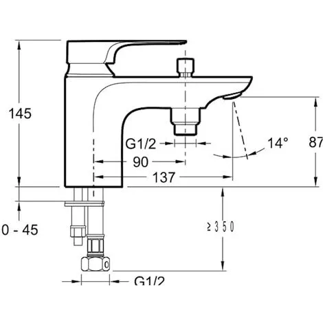 Jacob Delafon - Mitigeur Bain Douche Monotrou Aleo+ Chrome 2 Jacob Delafon - Mitigeur Bain Douche Monotrou Aleo+ Chrome – Image 2