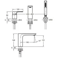 Jacob Delafon - Mitigeur Bain/Douche 3 Trous Aleo+ Chrome -JACOB DELAFON Soldes 2022 11425397 3