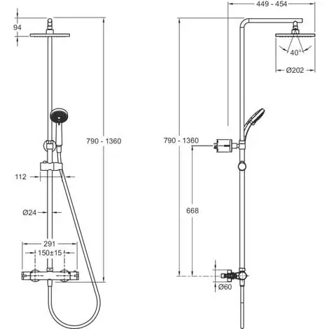 Colonne De Douche Thermostatique JACOB DELAFON Colette 4 Jets, Chrome 5 Colonne De Douche Thermostatique JACOB DELAFON Colette 4 Jets, Chrome – Image 5