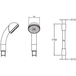 JACOB DELAFON Douchette 1 Jet Eco Avec Support -JACOB DELAFON Soldes 2022 145727 3