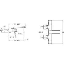 Jacob Delafon - Mitigeur Thermostatique Bain-douche Mural Collection Composed Finition Titanium -JACOB DELAFON Soldes 2022 1613447 2