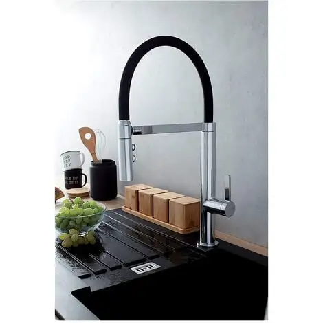 JACOB DELAFON Mitigeur Cuisine Raphaël Bec Haut Chrome Douchette Extractible 2 JACOB DELAFON Mitigeur Cuisine Raphaël Bec Haut Chrome Douchette Extractible – Image 2