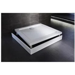Receveur De Douche Antidérapant JACOB DELAFON Flight Carré Extra Plat Pour Douche Italienne - Antibactérien , 90 X 90, Gris