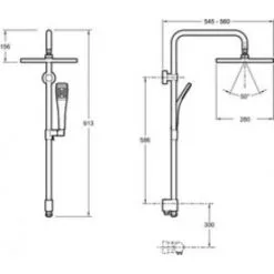 Jacob Delafon - Colonne De Douche EO Avec Douche De Tête Carrée - E11716 -JACOB DELAFON Soldes 2022 218992 3
