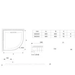 Receveur De Douche JACOB DELAFON Flight Pure Quart De Rond, Sans Ressaut Haut De Gamme, 80 X 80, Adherence / PN6 -JACOB DELAFON Soldes 2022 23849314 3