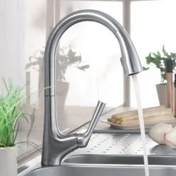 Robinet De Cuisine JACOB DELAFON Forte Avec Douchette Extractible, 2 Jets, Inox Brossé -JACOB DELAFON Soldes 2022 25142229 4