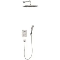 Jacob Delafon Robinet De Douche Encastrable Avec Mitigeur Thermostatique Modulo Carré Chrome