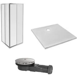 JACOB DELAFON - Receveur Douche Ipso + Paroi D Angle Serenity, 80 X 80