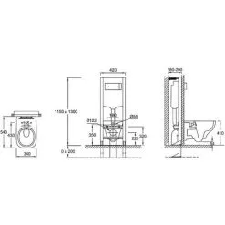JACOB DELAFON Pack WC Suspendu Sans Bride Struktura Avec Abattant, Plaque Chromée Et Bâti -JACOB DELAFON Soldes 2022 26578257 3