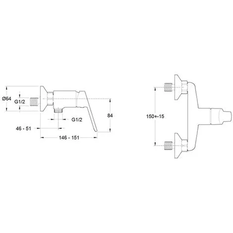 Jacob Delafon Mitigeur De Douche Mural Aimé , Chrome 3 Jacob Delafon Mitigeur De Douche Mural Aimé , Chrome – Image 3