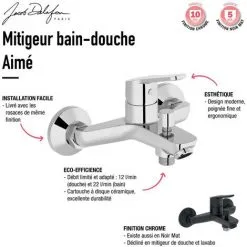 Jacob Delafon Mitigeur Bain Douche Mural Aimé, Chrome -JACOB DELAFON Soldes 2022 28023362 5