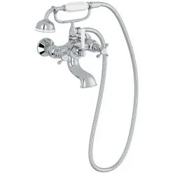 JACOB DELAFON - Mélangeur Mural Rétro Avec Douchette Cleo, Chrome