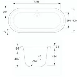 JACOB DELAFON Baignoire Ilot Ovale 175 X 80 Cléo 1889 Fonte -JACOB DELAFON Soldes 2022 31093382 4