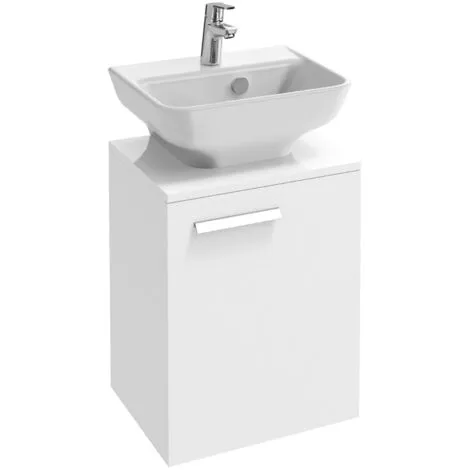 Meuble WC Sous Vasque JACOB DELAFON Struktura à Suspendre + Mitigeur Aimé + Vasque, Blanc -JACOB DELAFON Soldes 2022 31099484 1