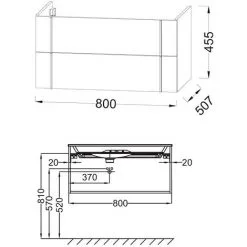 Jacob Delafon - Ensemble Meuble Et Plan Vasque Nouvelle Vague 2 Tiroirs, Blanc, 80 6 Jacob Delafon - Ensemble Meuble Et Plan Vasque Nouvelle Vague 2 Tiroirs, Blanc, 80 -JACOB DELAFON Soldes 2022 31137322 3