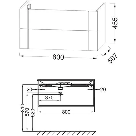 Jacob Delafon - Ensemble Meuble Et Plan Vasque Nouvelle Vague 2 Tiroirs, Blanc, 80 3 Jacob Delafon - Ensemble Meuble Et Plan Vasque Nouvelle Vague 2 Tiroirs, Blanc, 80 – Image 3