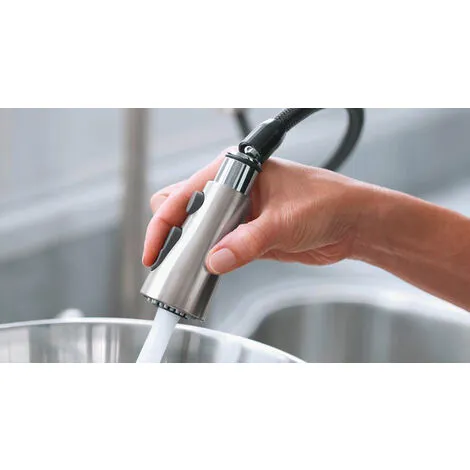 JACOB DELAFON Mitigeur Cuisine Malleco Bec Haut Douchette Extractible, Chrome 2 JACOB DELAFON Mitigeur Cuisine Malleco Bec Haut Douchette Extractible, Chrome – Image 2