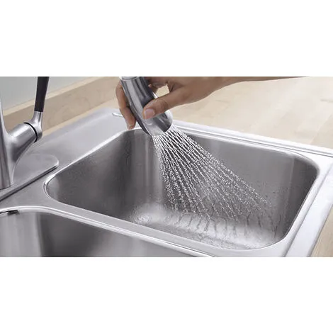 JACOB DELAFON Mitigeur Cuisine Malleco Bec Haut Douchette Extractible, Chrome 4 JACOB DELAFON Mitigeur Cuisine Malleco Bec Haut Douchette Extractible, Chrome – Image 4