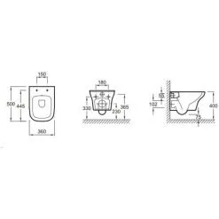 JACOB DELAFON Pack WC Suspendu VOX Sans Bride Abattant Frein Chute EDM112-00 -JACOB DELAFON Soldes 2022 33360155 2