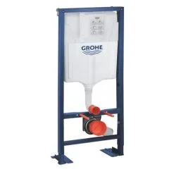 Jacob Delafon Pack WC Suspendu Patio + Abattant + Plaque Blanche + Bâti Grohe, Plaque Chromée -JACOB DELAFON Soldes 2022 3572626 4