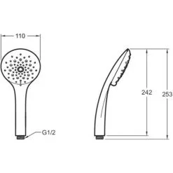 JACOB DELAFON Douchette 3 Jets Amelie -JACOB DELAFON Soldes 2022 36249889 3