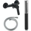 Jacob Delafon -Grohe - Mitigeur Douche Aimé Black + Douchette Shift Ellipse Noire + Flexible Douche Silverflex -JACOB DELAFON Soldes 2022 36860473 1