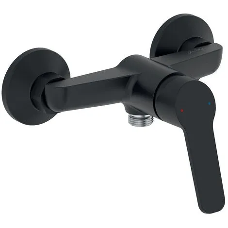 Jacob Delafon -Grohe - Mitigeur Douche Aimé Black + Douchette Shift Ellipse Noire + Flexible Douche Silverflex 2 Jacob Delafon -Grohe - Mitigeur Douche Aimé Black + Douchette Shift Ellipse Noire + Flexible Douche Silverflex – Image 2