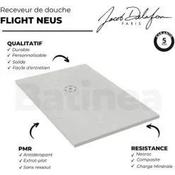 Receveur De Douche Antidérapant JACOB DELAFON Singulier, Neoroc , 110 X 80 -JACOB DELAFON Soldes 2022 36860549 3