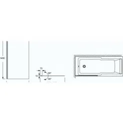 Baignoire Droite JACOB DELAFON Corvette Confort + Pare Bain Acrylique Renforcé, 160 X 70 -JACOB DELAFON Soldes 2022 37104084 4