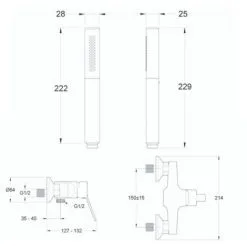 Jacob Delafon - Mitigeur De Douche Eo + Douchette 2 Jets Shift Ellipse + Flexible Silverflex -JACOB DELAFON Soldes 2022 37204766 5