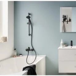 Jacob Delafon Pack Mitigeur Bain Douche Mécanique Mural 2 Trous Aimé Noir Complet -JACOB DELAFON Soldes 2022 39925566 3