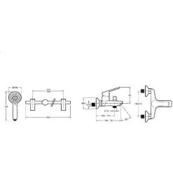 Jacob Delafon Pack Mitigeur Bain Douche Mécanique Mural 2 Trous Aimé Noir Complet -JACOB DELAFON Soldes 2022 39925566 4