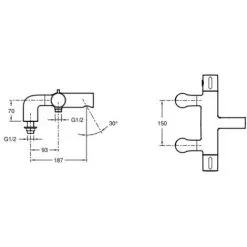 Jacob Delafon Mitigeur Bain Douche Thermostatique Sur Gorge 2 Trous Cüff Chrome -JACOB DELAFON Soldes 2022 42469490 2