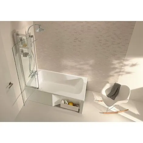JACOB DELAFON Pack Baignoire B/D Malice 160x85 Version Droite+vidage Blanc 2 JACOB DELAFON Pack Baignoire B/D Malice 160x85 Version Droite+vidage Blanc – Image 2