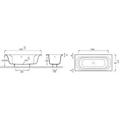Baignoire Rectangulaire Elise, Blanc, 170x75cm Jacob Delafon E60279-00 -JACOB DELAFON Soldes 2022 50881934 5