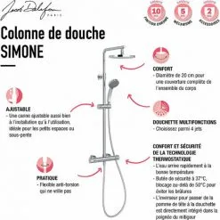 JACOB DELAFON Colonne De Douche Simone E32849-CP -JACOB DELAFON Soldes 2022 50881936 5