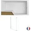 Baignoire Combinée Bain Douche JACOB DELAFON Neo + Pare Bain Acrylique Renforcé, 150 X 60/80 - Version Droite -JACOB DELAFON Soldes 2022 5088259 1