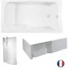 Baignoire Bain Douche JACOB DELAFON Malice + Tablier De Baignoire + Pare Bain Blanc Brillant, 160 X 85 - Version Droite -JACOB DELAFON Soldes 2022 5096729 1