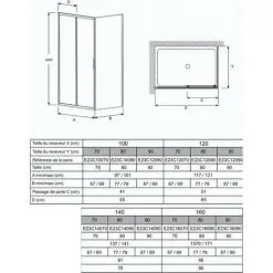 Paroi De Douche JACOB DELAFON L Ingénieuse Porte Coulissante, Installation Angle, 100 X 70 9 Paroi De Douche JACOB DELAFON L Ingénieuse Porte Coulissante, Installation Angle, 100 X 70 -JACOB DELAFON Soldes 2022 52965225 5