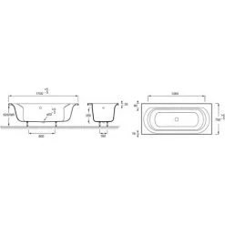 Baignoire Droite JACOB DELAFON Elise, Deux Places + Nettoyant Acrylique , 170 X 75 -JACOB DELAFON Soldes 2022 53506813 4