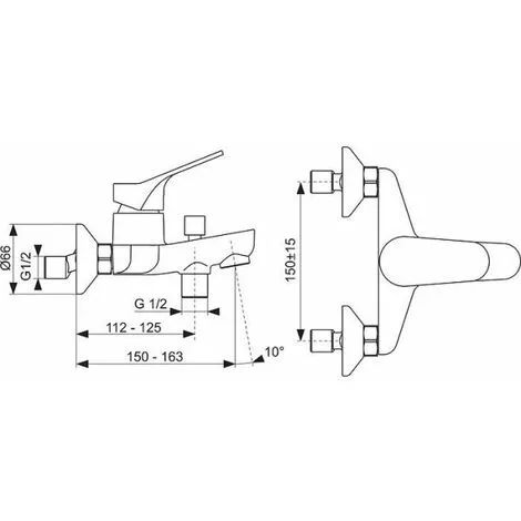 Mitigeur Bain-douche Brive - Jacob Delafon 2 Mitigeur Bain-douche Brive - Jacob Delafon – Image 2