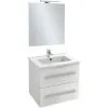 Meuble Simple Vasque JACOB DELAFON Ola Up Avec Miroir Et Spot, Blanc, 58,5 -JACOB DELAFON Soldes 2022 57125106 1