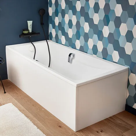 Tablier Frontal JACOB DELAFON Pour Baignoire Rectangulaire, Installation Angle, Blanc 2 Tablier Frontal JACOB DELAFON Pour Baignoire Rectangulaire, Installation Angle, Blanc – Image 2