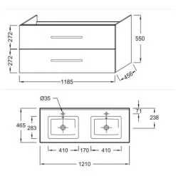 Meuble Lavabo Double Vasque JACOB DELAFON Ola Up, 2 Tiroirs, Blanc 5 Meuble Lavabo Double Vasque JACOB DELAFON Ola Up, 2 Tiroirs, Blanc -JACOB DELAFON Soldes 2022 57205068 3