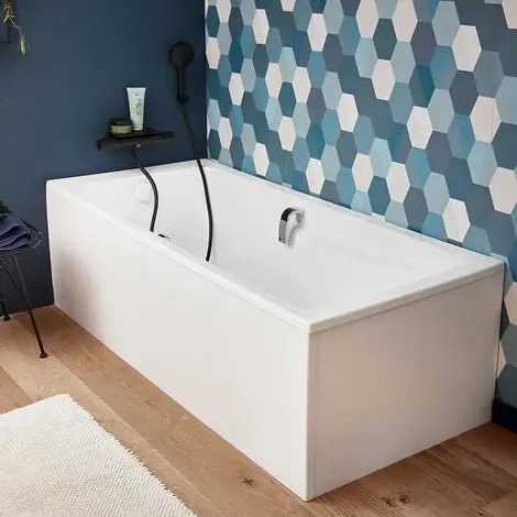 JACOB DELAFON Tablier Frontal Pour Baignoire Rectangulaire 180 X 60 Cm Installation Niche, Blanc 2 JACOB DELAFON Tablier Frontal Pour Baignoire Rectangulaire 180 X 60 Cm Installation Niche, Blanc – Image 2