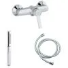 JACOB DELAFON Mitigeur Douche Eo Chromé Avec Douchette 2 Jets Shift Ellipse Chromé Et Flexible Lisse Anti-torsion 1600 Mm Chrome -JACOB DELAFON Soldes 2022 57583617 1