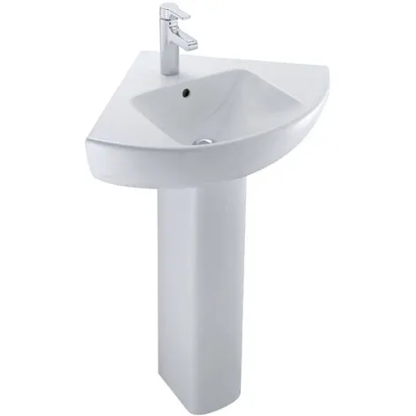 JACOB DELAFON Lavabo Struktura Céramique Blanc + Colonne En Céramique Blanche Jacob Delafon, 50 X 40 4 JACOB DELAFON Lavabo Struktura Céramique Blanc + Colonne En Céramique Blanche Jacob Delafon, 50 X 40 – Image 4